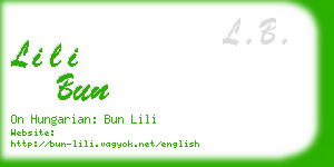 lili bun business card